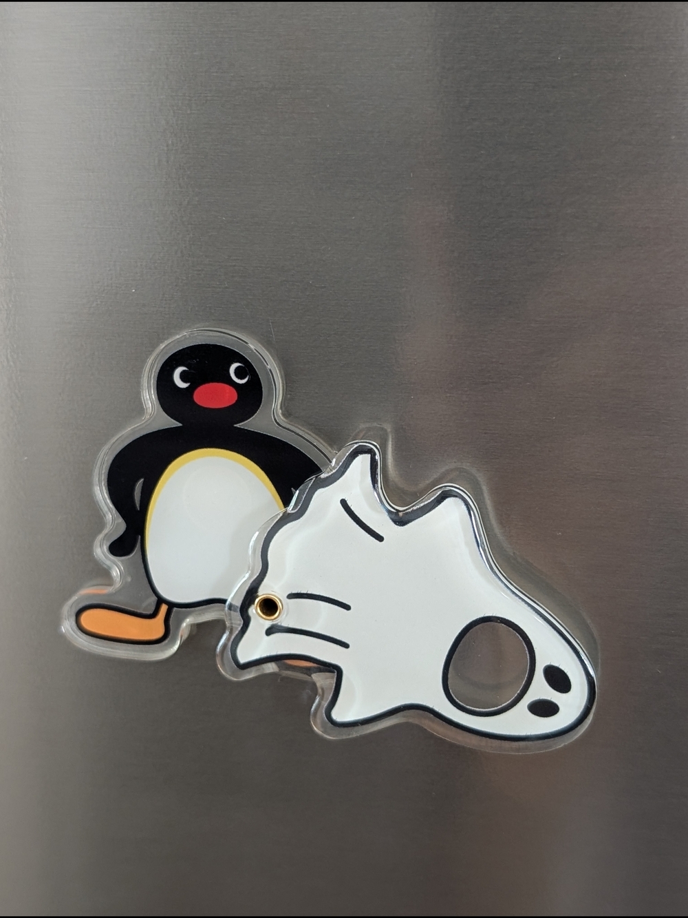 Cute Pingu & Ghost Fridge Magnet, Pingu In Halloween Costume, New Without Tag